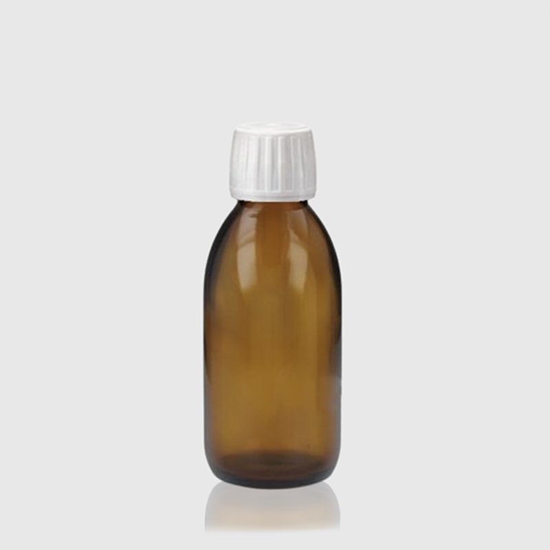 Botella de vidrio ámbar con obturador 250ml